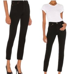 Redone Comfort Stretch High Rise Ankle Crop Jeans